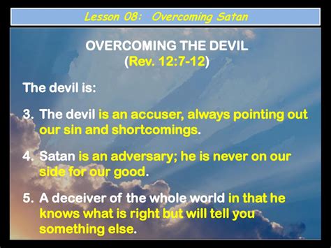 Lesson 08 Overcoming Satan Lesson 08 Overcoming Satan Ppt Download