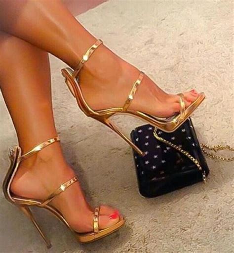 Beautiful Golden High Heels That Glisten In Passion Brasslook