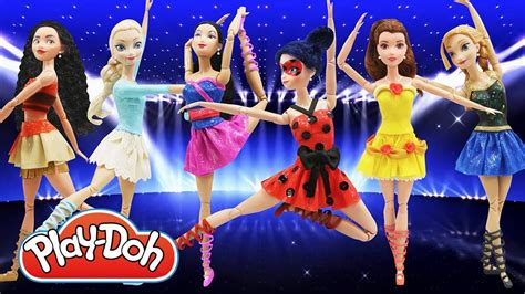 play doh ballerina disney princess moana elsa anna mulan and miraculous ladybug inspired costumes