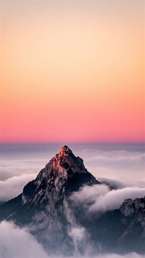 Phone Wallpaper Mountain Sunset Mountain Sunset Nature Awesome Sky