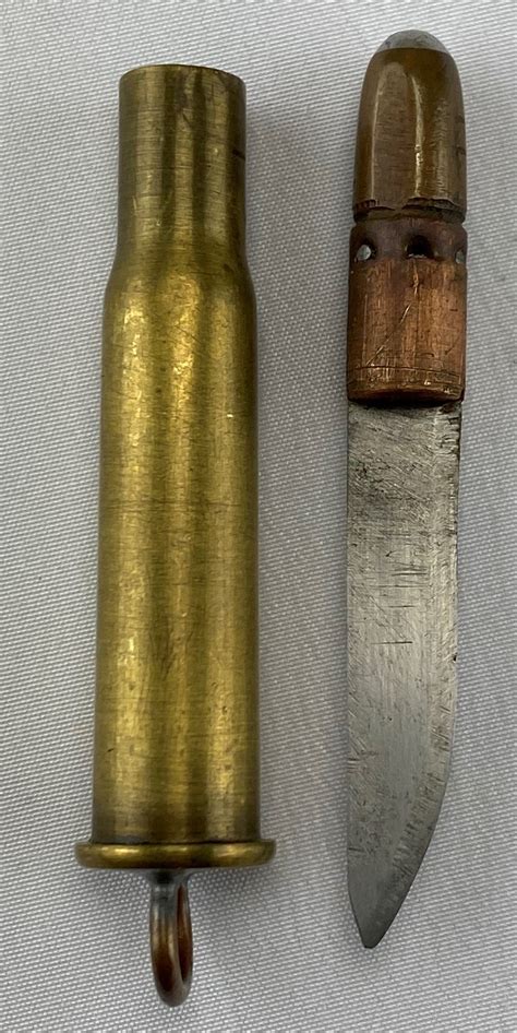 Ww1 Trench Art Bullet Knife Time Militaria
