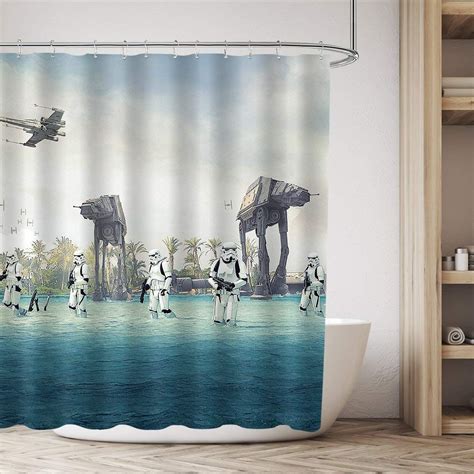 At At Empire Strikes Back In Star Wars Movie Shower Curtain With
