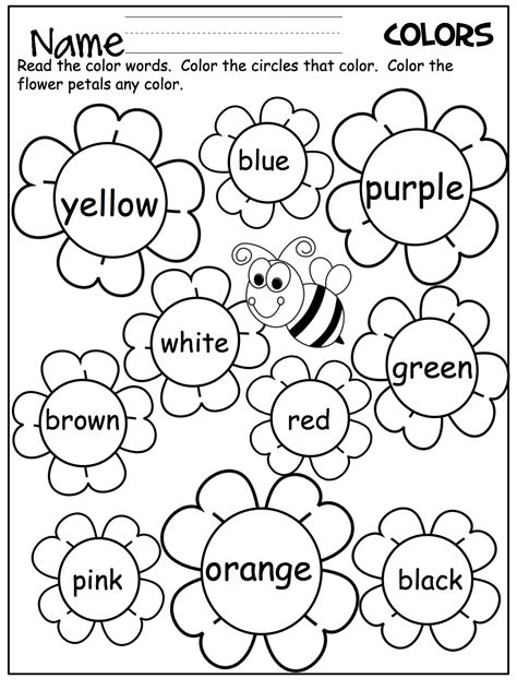 Kindergarten English Worksheets To Print Learning Printable