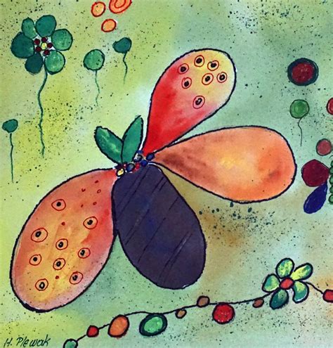Butterfly Art Original Whimsical Watercolor Painting Etsy