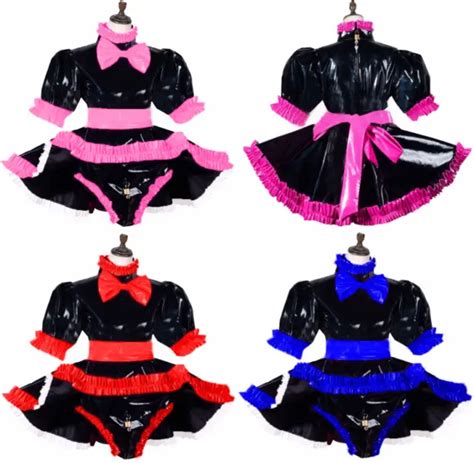 french maid sexy sissy girl lockable pvc dress cosplay costume cd tv tailor made 68 50 picclick