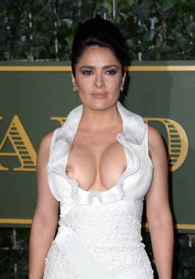 Salma Hayek Almost Spills Out Of Her Dress During Sexy Photo Shoot SexiezPix Web Porn