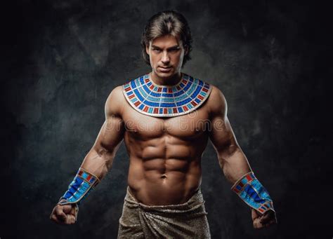 Sexy Muscular Man In Egyptian Costume Stock Photo Image Of Costume