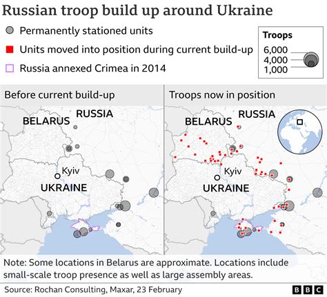 Ukraine Conflict Where Are Russias Troops Bbc News