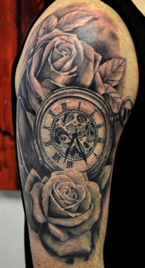 Roses And Pocket Watch Tattoo Tattoomagz › Tattoo Designs Ink