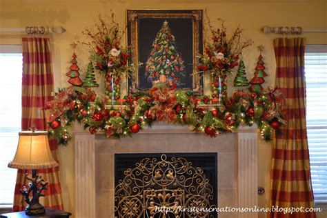 Fireplace warm fire place decor socks, santa, gifts on christmas celebration. Kristen's Creations: My Christmas Mantle