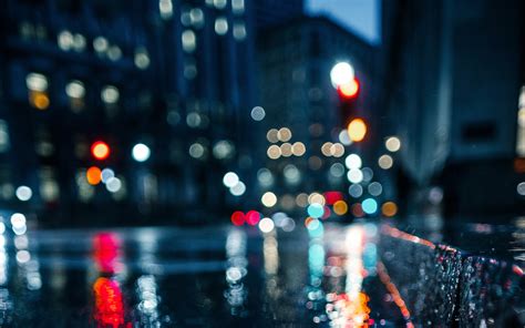 2560x1600 City Rain Blur Bokeh Effect Wallpaper2560x1600 Resolution Hd