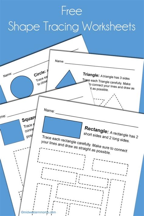 So let's teach shapes to our kids in a funny way! Shape Tracing Worksheets