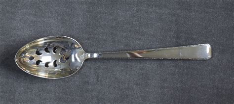 1939 Towle Old Lace Sterling Silver Pierced Serving Spoon