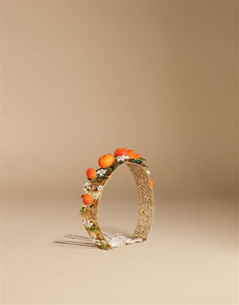 Lyst Dolce And Gabbana Crown With Oranges In Orange