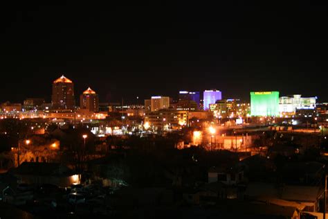 Albuquerque Nm Albuquerque Skyline At Night Photo Picture Image