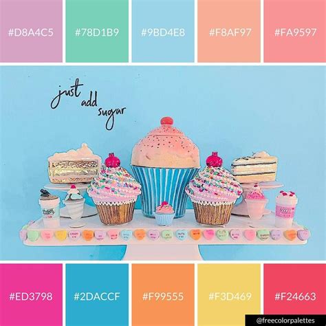 Sweet Cupcakes Pastels And Bolds Color Palette Inspiration
