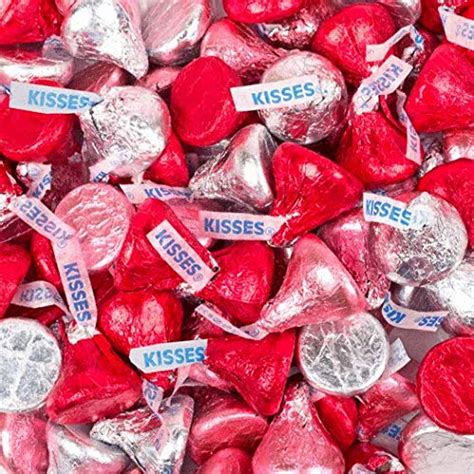えください Hersheys Valentines Day Kisses Red And Silver Milk Chocolate