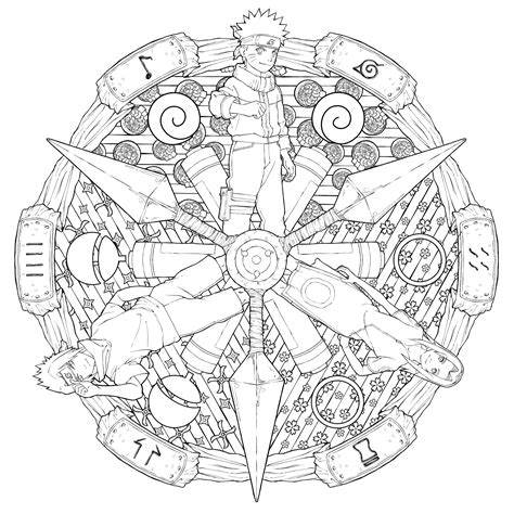 Mandala Naruto Lineart By Akiiokun On Deviantart