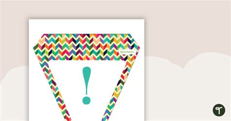 Bright Chevron Letters And Numbers Bunting Teach Starter