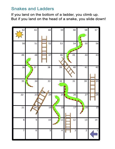 Snakes And Ladders Printable