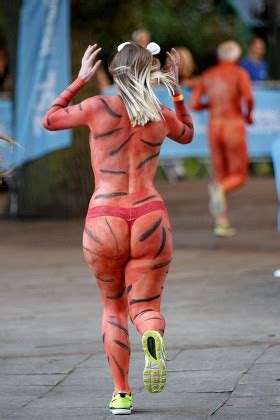 Naked Runners Take Part Streak Tigers Editorial Stock Photo Stock