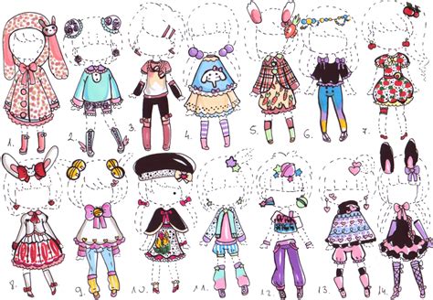 Closed Cute Outfit Adopts By Guppie Adopts On Deviantart Drawings