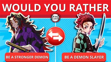 Demon Slayer Quiz Would You Rather Game Edition Kimetsu No Yaiba