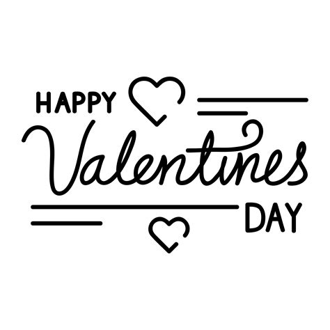 Happy Valentines Day Lettering With Hearts Decoration 3345491 Vector