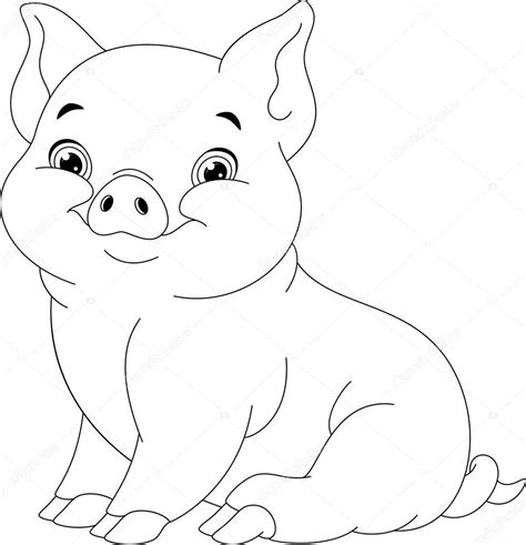 Tanzendes schwein ausmalbild malvorlage tiere. Ausmalbilder Schwein — Stockvektor © Malyaka #129524520