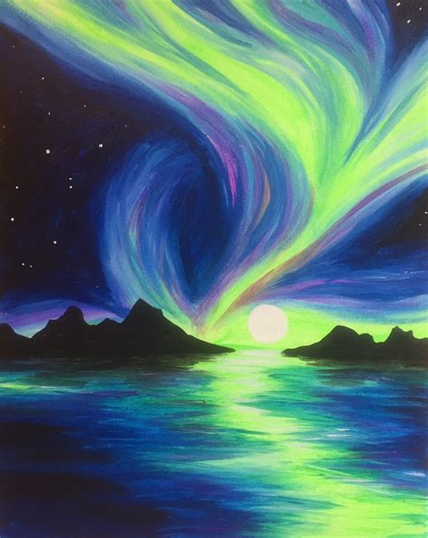Cant See The Northern Lights Come Paint Northern Night Lights At