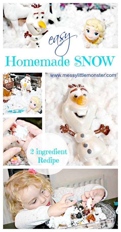 Easy Homemade Fake Snow Recipe Messy Little Monster