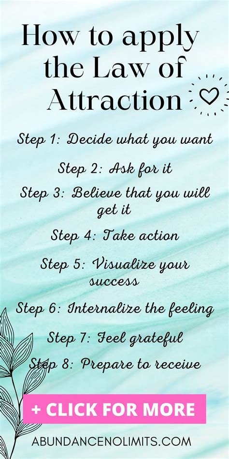 How To Apply The Law Of Attraction 8 Easy Steps Artofit