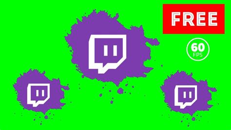 Twitch Logo Green Screen Alpha Channel 3 Animations Free Download