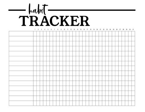 Habit Tracker Bullet Journal Habit Tracker Printable Habit Tracker