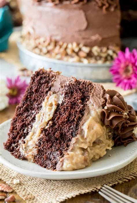 It's not just the frosting that lends these layers of luxuriance their distinctive character. The best German Chocolate Cake! Fudgy chocolate cake with ...