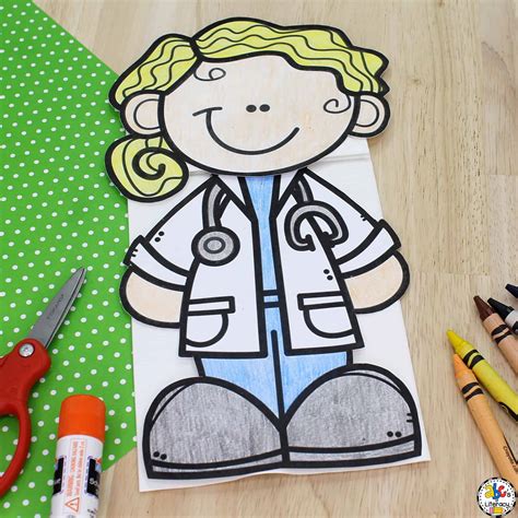 Doctor Puppets Puppet Crafts For Kids With Templates