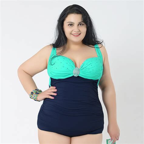 Buy Plus Size Women S Sexy Bikini Patchwork Panelled Big Size Swimwear