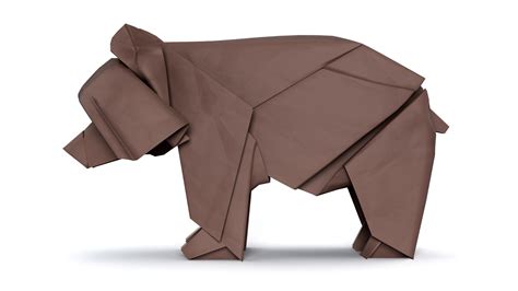 3d Origami Bear Model Turbosquid 1819486