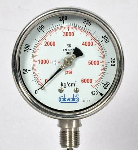 4 Inch 100 Mm Industrial Pressure Gauges 0 To 1600 Bar0 To 20000