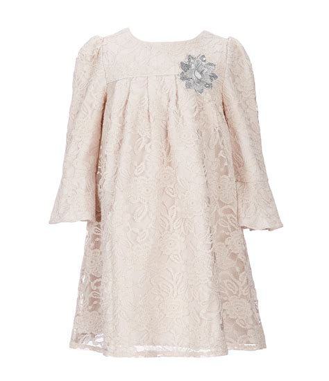 Laura Ashley Little Girls 2t 6x Embroidered Lace Babydoll Dress Dillards