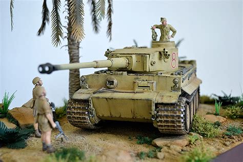 Tiger I Tunisia 1943 Каропка ру стендовые модели военная миниатюра