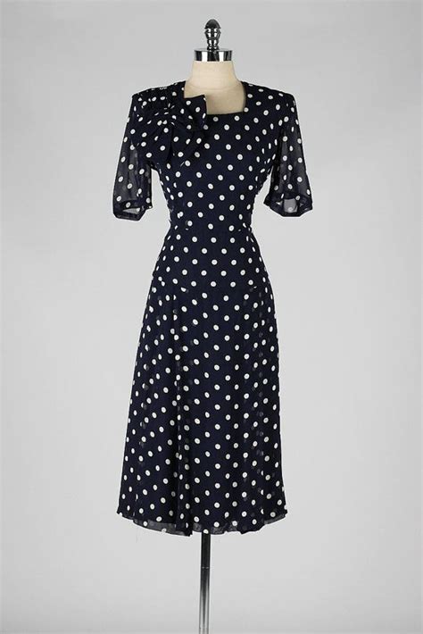 Dress 1950s Vintage Polka Dot Dress Vintage 1950s Dresses Vintage