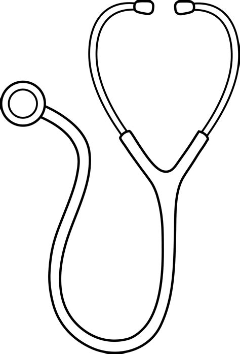 Black And White Stethoscope Free Clip Art