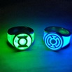 Sterling Silver Green lantern and Blue Lantern Glow Ring # ...