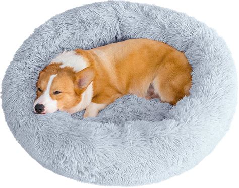 Calming Dog Cat Bed 50 70 100cm Plush Donut For Large Medium Small Dog