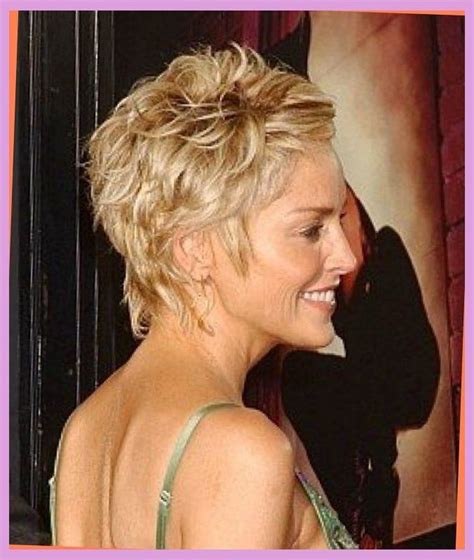 Frisuren sharon stone freche kurzhaarfrisuren haarschnitt kurze haare kurze frisuren für dickes haar schnelle frisuren. sharon stone hair style from the back | Cheveux, Coupe de ...