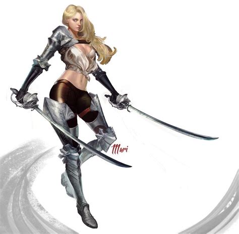 Dual Swords Dual Swords Warrior Woman Fantasy Female Warrior