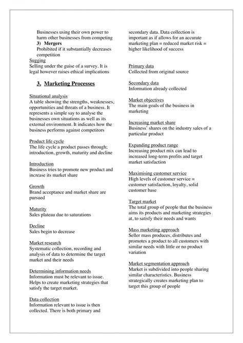 Business Studies Glossary Of Key Terms Business Studies Year 12 Hsc