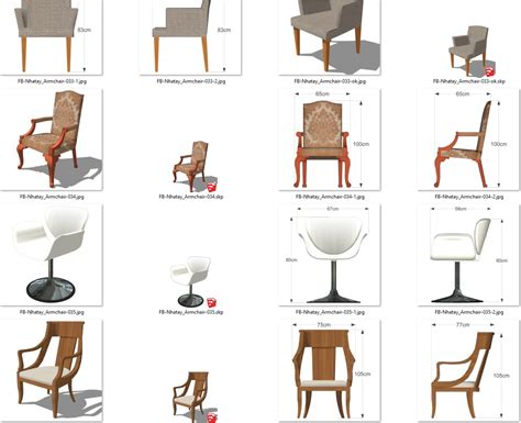 5787 Free Sketchup Arm Chair Model Download