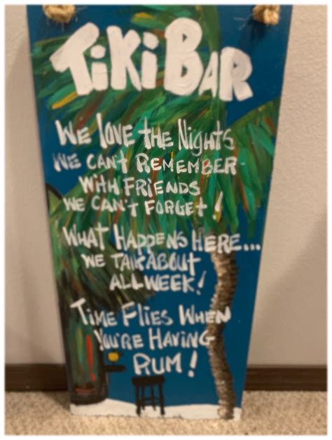Rhondak Mutiple Funny Saying Tiki Bar Sign Large With Three Etsy